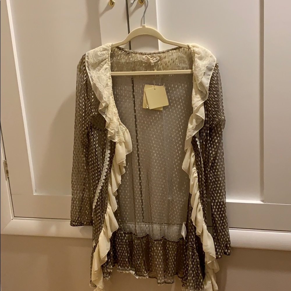 Lace long sweater